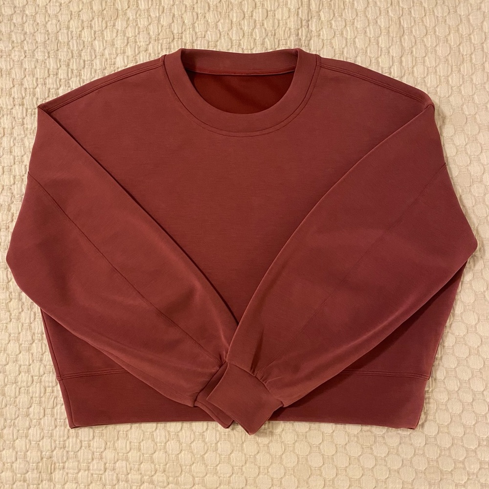 Lululemon Softstreme Perfectly Oversized Cropped Crew Pullover, Size 6